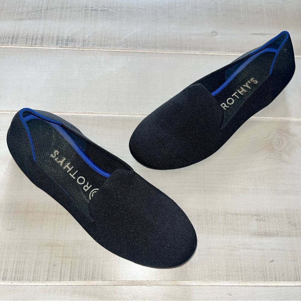 Rothy's Black and Blue Flats